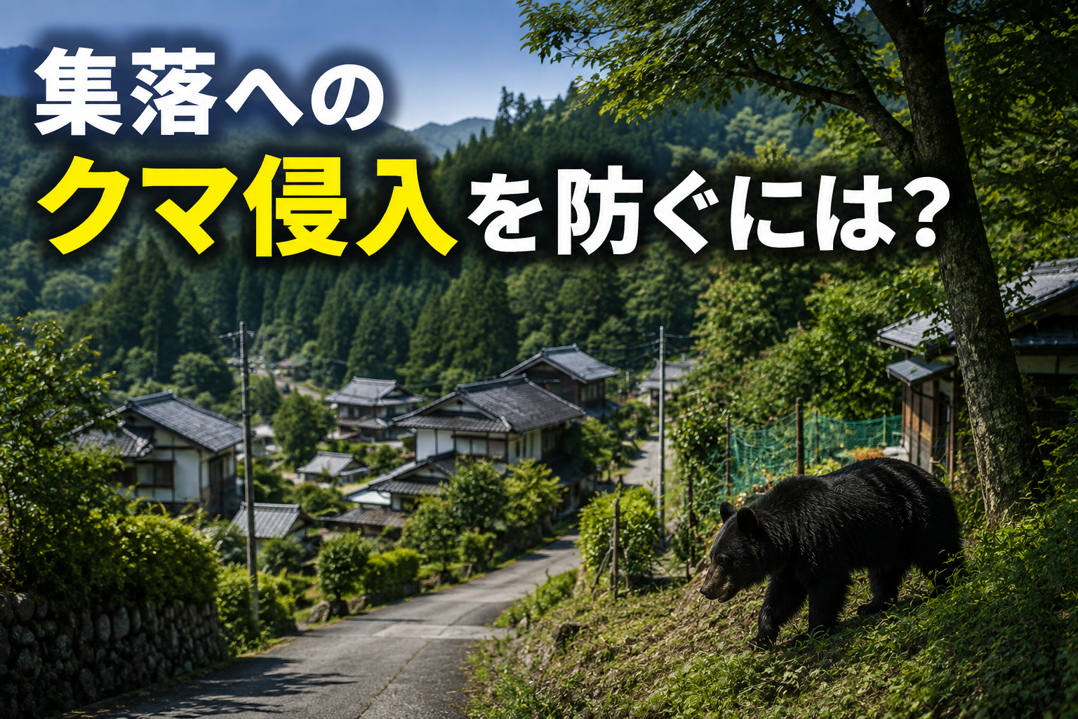 集落へのクマ侵入防止|自治体・住民が最初に確認する誘引物と連絡体制