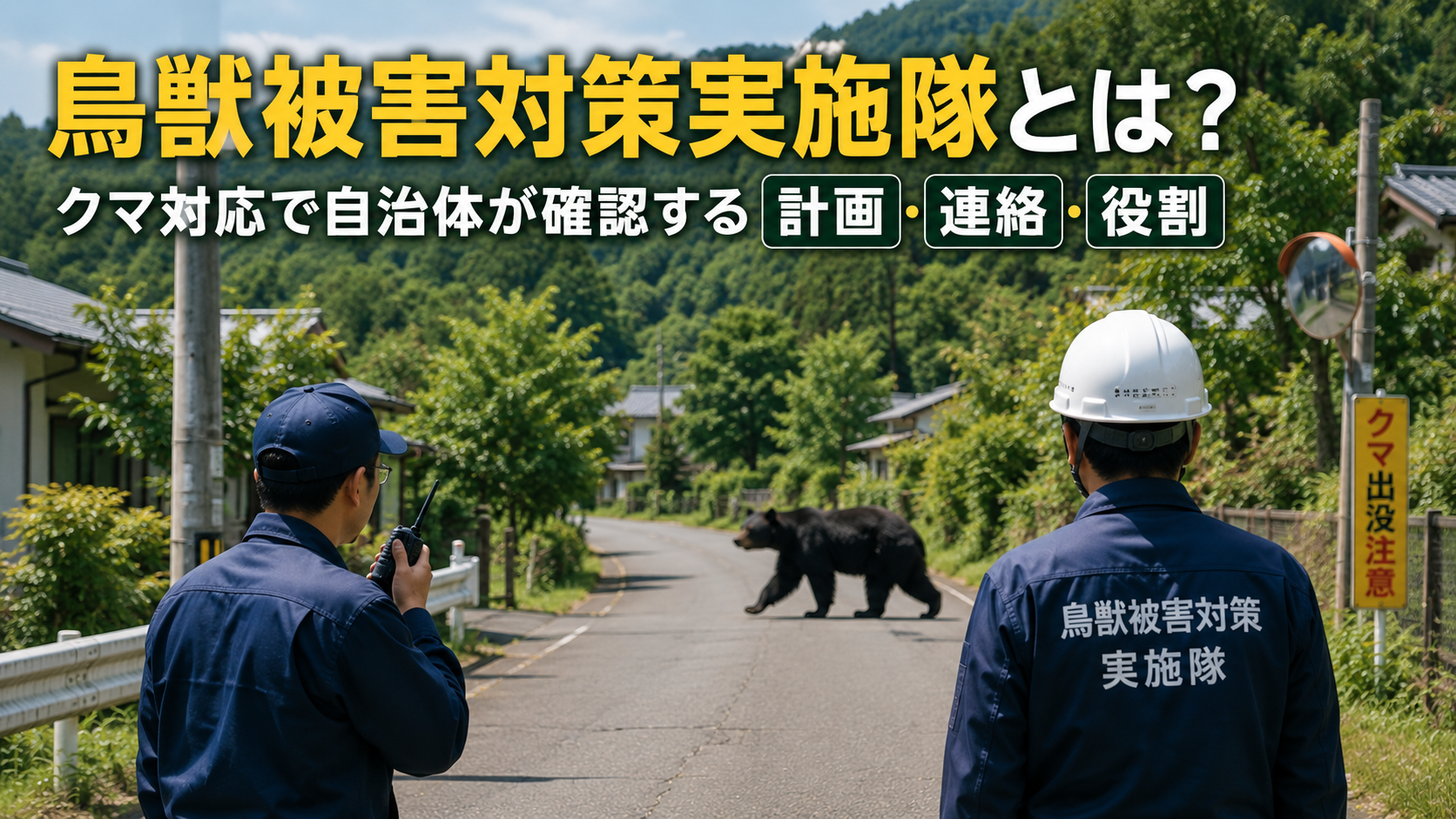 鳥獣被害対策実施隊とは？クマ対応で自治体が確認する計画・連絡・役割のアイキャッチ画像